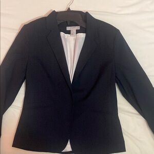 Black Tailored Blazer with Notched Lapels